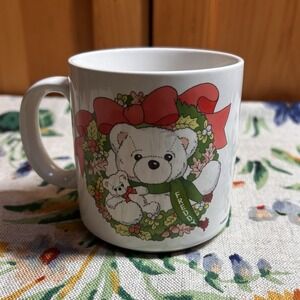 VTG 80s Frederick & Nelson Freddy Bear Coffee Tea Cup Mug Christmas Seattle Xmas
